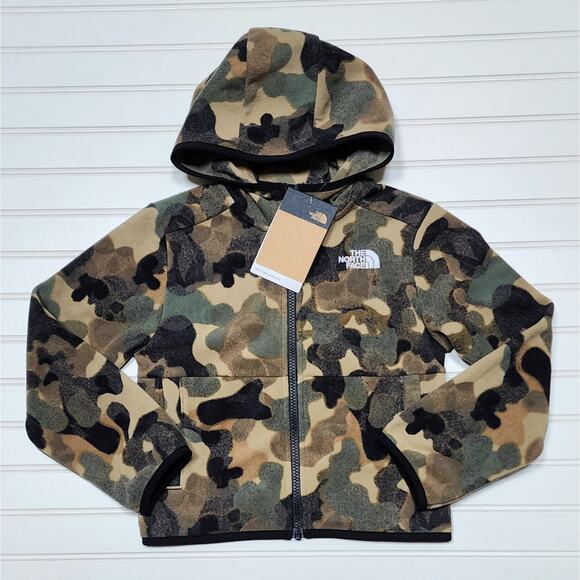 NWT The North Face Kids Glacier Full-Zip Hooded Fleece Camo Jacket